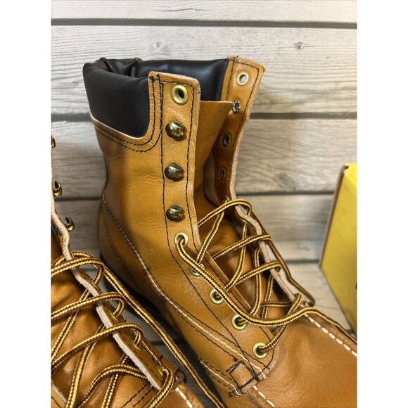 American sportsman Boots Mens Size 10 Vintage Brown Leather Lace Steel Toe Work - Picture 6 of 12